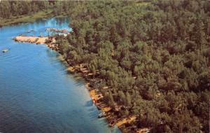 WEST OSSIPEE NH WESTWARD SHORES CAMPING AREA~OSSIPEE LAKE AERIAL POSTCARD 1960s