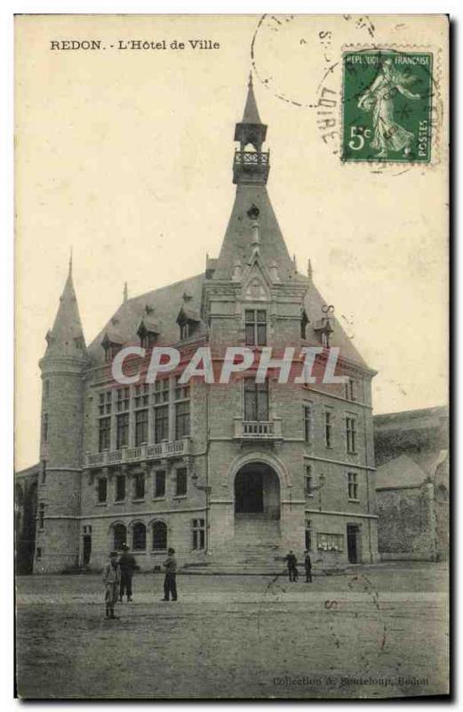 Old Postcard Redon The Hotel de Ville