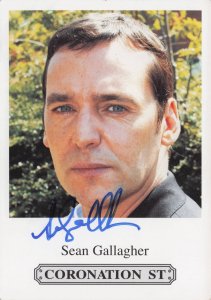 Sean Gallagher Coronation Street RARE Hand Signed Cast Card Photo