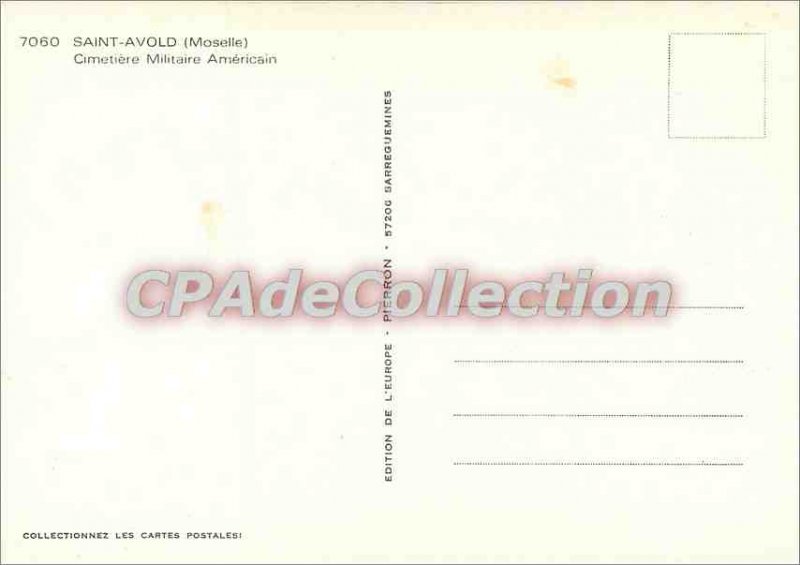 Modern Postcard Saint Avold (Moselle) Military Cemetery Americain