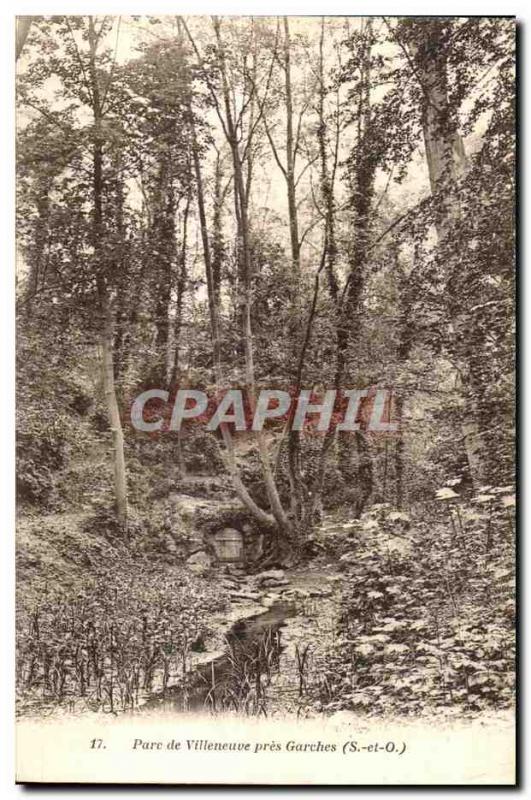 Old Postcard Villeneuve Park near Garches