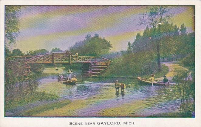 Michigan Boating Scene Near Gaylord