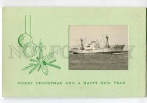400989 ship Christel Vinnen captain signature Old photo card