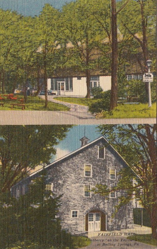 Postcard Fairfield Hall Boiling Springs PA