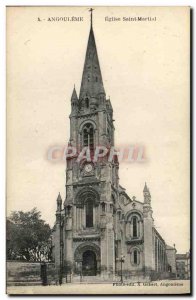 Old Postcard Angouleme Church Saint Martial