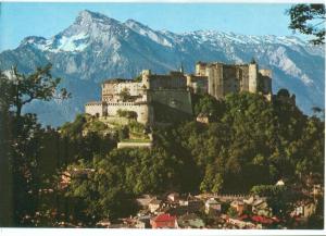 Austria, Festival City of Salzburg, Fortress of Hohensalzburg 1997 used Postcard