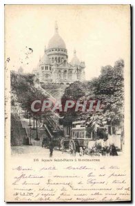 Old Postcard Paris Square Saint Pierre Montmartre