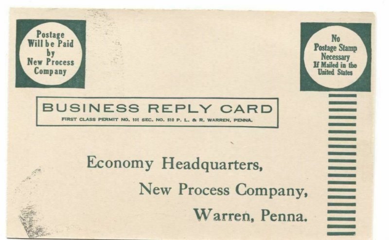 Advertising Postcard New Process Co Warren PA Waterproof Silk Socks