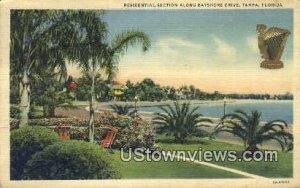 Residential Section, Bayshore Drive - Tampa, Florida FL