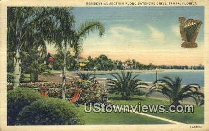 Residential Section, Bayshore Drive - Tampa, Florida FL