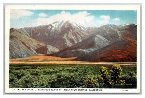 Mount San Jacinto Palm Springs California CA UNP WB Postcard S24