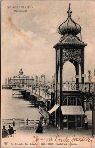 Netherlands Scheveningen Wandelhoofd Vintage Postcard 09.39