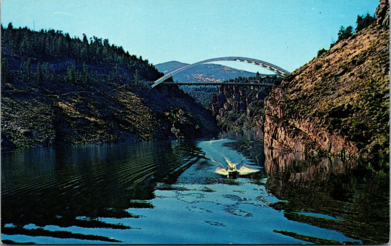 Vtg Cart Creek Bridge Flaming Gorge Reservoir Utah UT Unused Chrome Postcard
