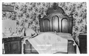 Auburn California County Placer Bedroom 1860s RPPC Photo Postcard 21-10218