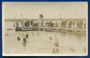 Lakewood Madison Maine me lake View real photo postcard RPPC