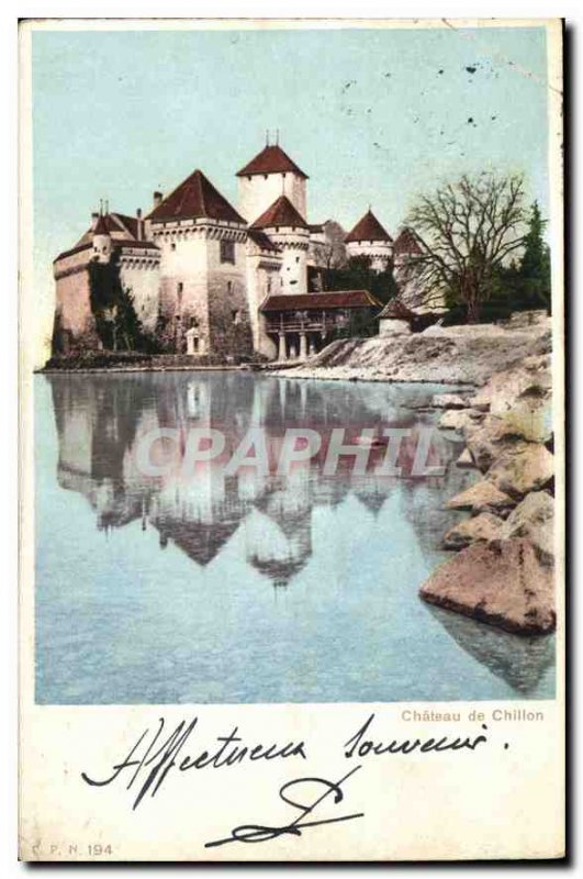 Old Postcard Chateau de Chillon