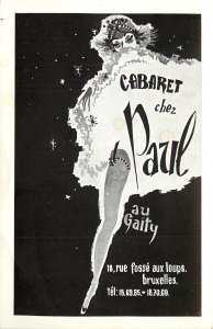 Postcard Cabaret Chez Paul Brussels Theater Showgirls Belgium Au Gaity
