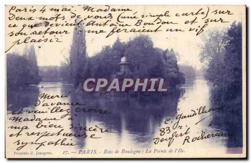 Paris Old Postcard Bois de Boulogne: the tip of the & # 39ile