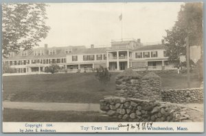 WINCHENDON MA TOY TOWN TAVERN ANTIQUE REAL PHOTO POSTCARD RPPC