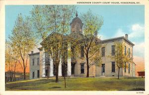 court house henderson  kentucky L4458 antique postcard