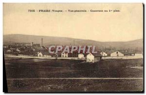 Old Postcard Fraize Vue Generale Barracks 1st plane Militaira