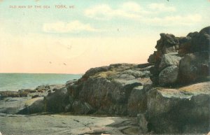 York Maine  Old Man of the Sea 1910 Postcard Used