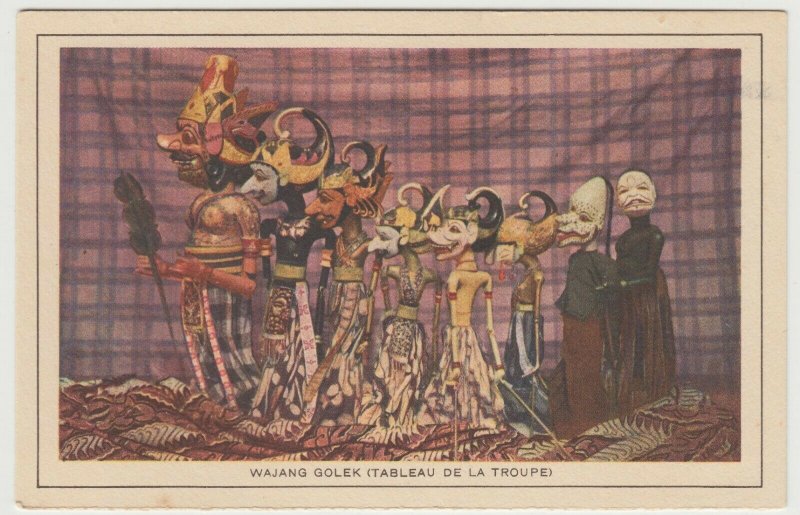 Bali; Wajang Golek Troupe PPC By Royal Packet Navigation Co, c 30's, Unused 