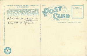 Fortress Monroe And Old Point Comfort, Va Vintage Postcard