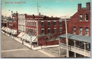 Postcard Meaford Ontario c1910 Skyes St. Grey County Shops S. A. Gray & Co.