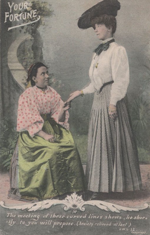 Your Fortune Romany Gypsy Palmistry Rare Occult Antique Postcard