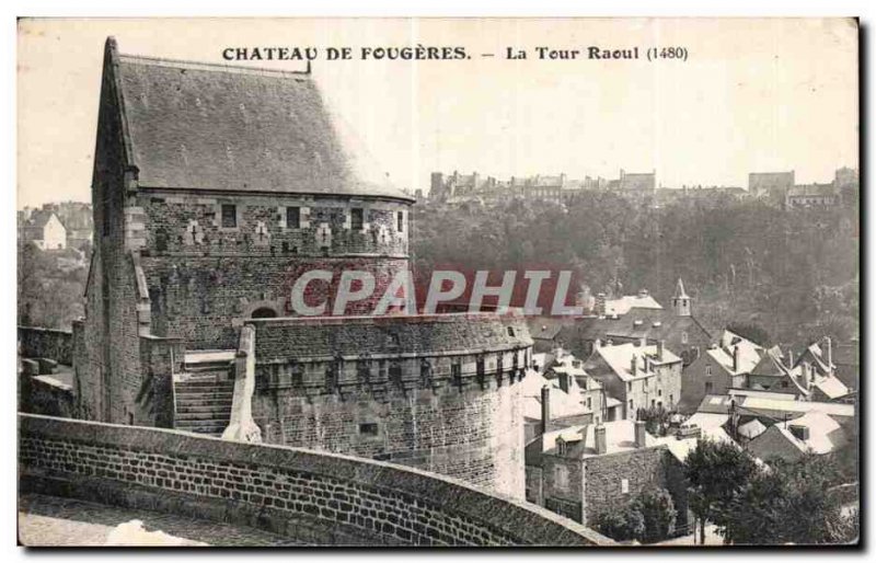 Old Postcard Fougeres Chateau La Tour Raoul