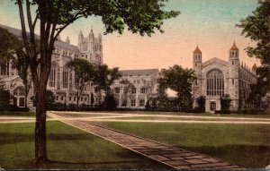 Michigan Ann Arbor The Law Quadrangle University Of Michigan Handcolored Albe...