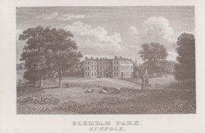 Glemham Park Suffolk Manor Painting Postcard