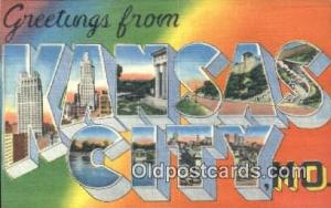 Kansas City, MO USA Large Letter Town Unused 