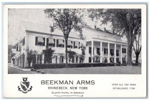 1947 Beekman Arms Oldest Hotel America Rhinebeck New York NY Vintage Postcard 