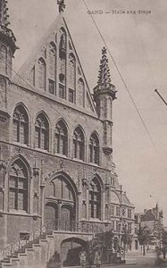 Gand Belgium Halle Aux Draps Antique Belgium Postcard