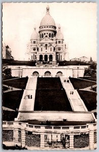 Vtg Paris France Le Sacre Coeur Basilica Church Sacred Heart RPPC Postcard