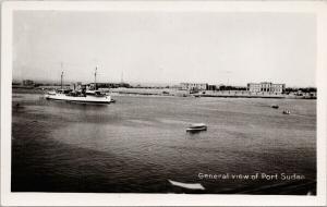 General View of Post Sudan Africa Boats UNUSED Real Photo Postcard D98 