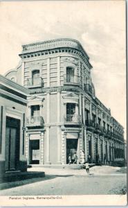 BARANQUILLA, Colombia  PENSION INGLESA Street Scene    c1910s  Postcard