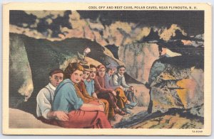 Vintage Polar Caves Plymouth NH Cool Off and Rest Cave Postcard 1938