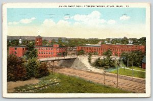 Athol MA~Interurban RR Under Bridge~Union Twist Drill Company Works~Factory~1932 