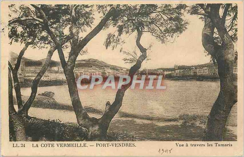 Old Postcard The Vermilion Port Vendres Cote Travers View Tamaris
