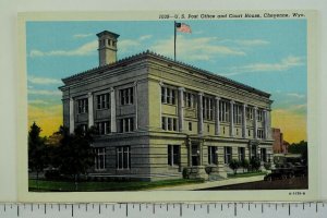 U.S. Post Office and Court House, Cheyenne, Wyo. Vintage Postcard P55