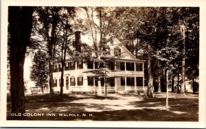 RPPC Old Colony Inn, Walpole NH Vintage Postcard X42