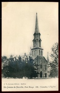 h3230 - STE. JEANNE DE NEUVILLE Quebec Postcard 1900s Church by Garneau