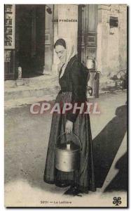 Old Postcard Folklore Pyrenees The dairy