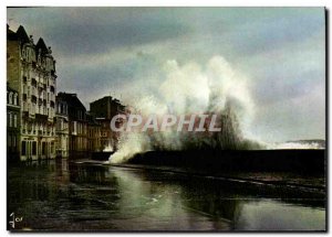 Modern Postcard Saint Malo Wave On La Digue