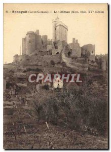 Postcard Old Bonaguil Lot et Garonne Le Chateau