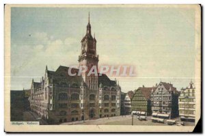 Old Postcard Stuttgart Rathaus