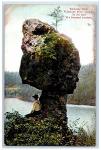 c1910 Balancing Rock Williamette River Thousand Wonders Oregon OR Postcard